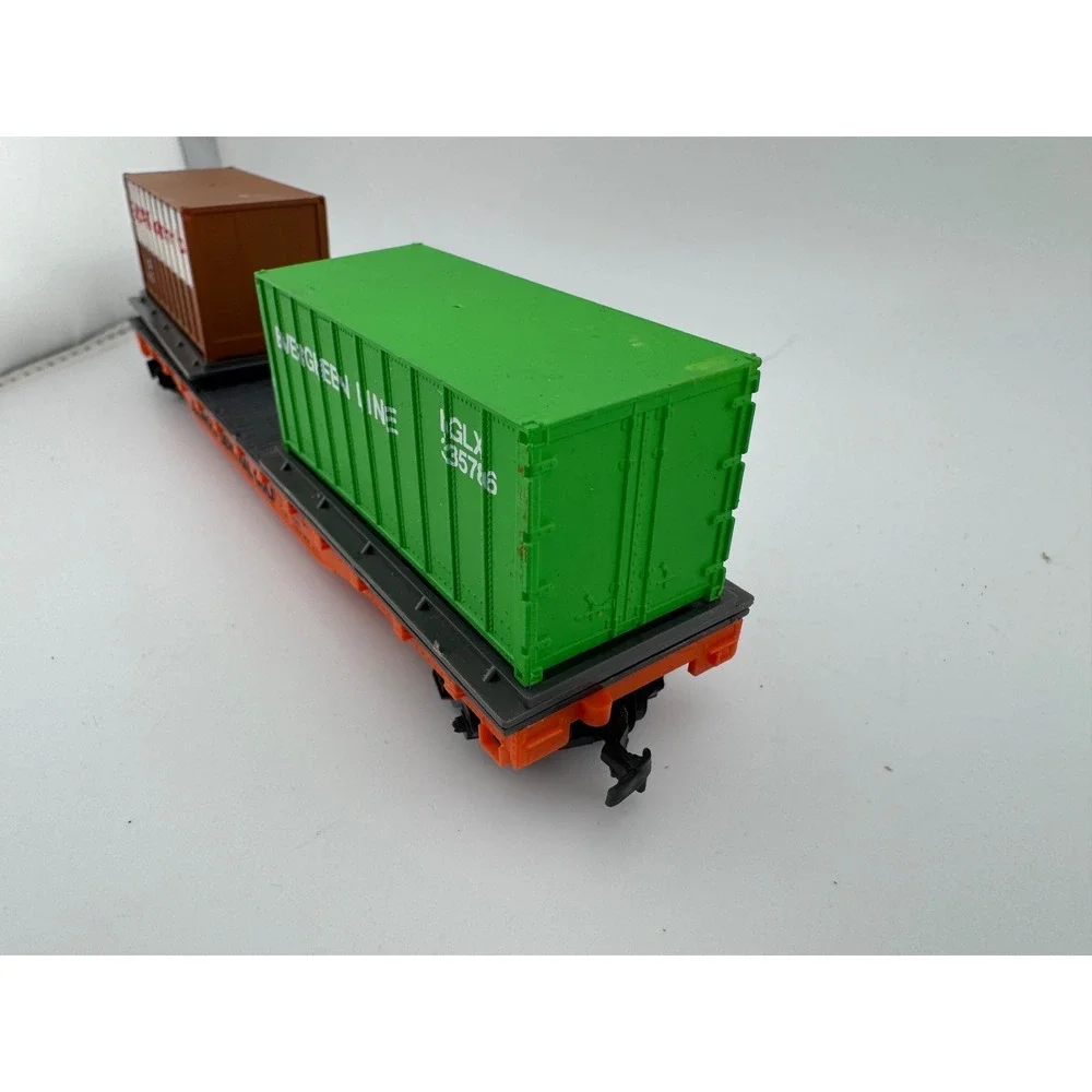 Illinois Central Gulf Flatcar with Evergreen & Far East Containers‎ HO Scale